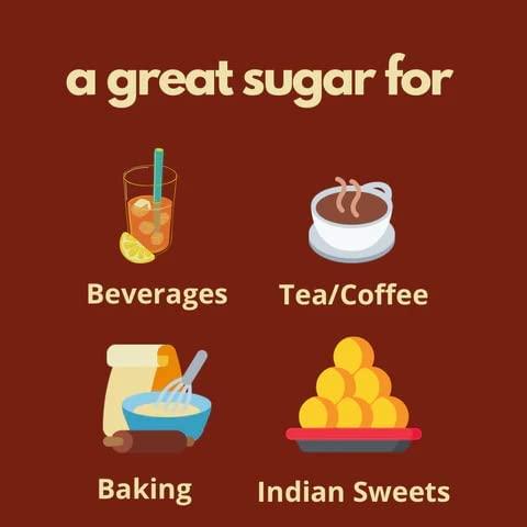 Kolhu Kolhu Natural Lite Sugar 750g (Khandsari Sugar + Stevia) (Pack of 3, 250g Each)