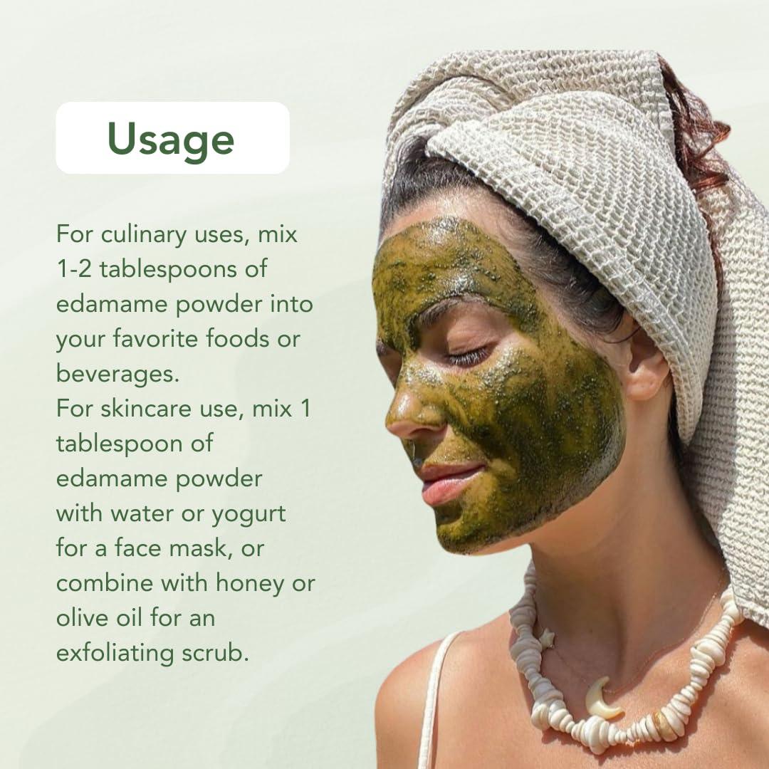 GOYa BaSICS Goya Basics Edamame Powder, 100g | Plant Protein Superfood for Smoothie Mix, Shakes, Soups | Organic, Vegan, Non-GMO, Gluten-Free | High Fiber Protein Supplement