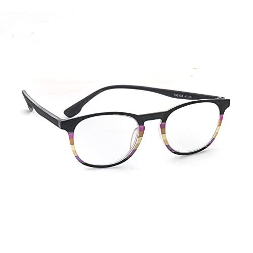 Tiziano Tiziano New Age Reading Glasses with Metal Side (Model: 195134 Black with multi colour +2.75 with Classic Eye shape)