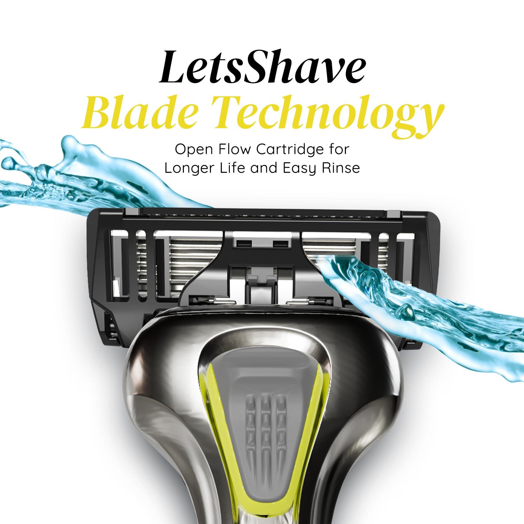LetsShave LetsShave Pro 6 Advance Manual Shaving Razor for Men, 1 Razor + 1 Shave Foam, Razor for Men, Face & Shaving Razor