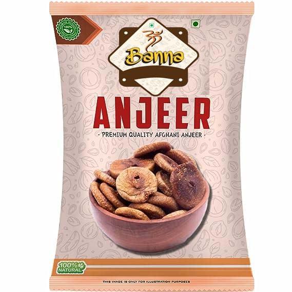 Generic OM Banna Dried Anjeer | Dried Figs Ajnir | Rich source of Fibre Calcium & Iron | Low in calories and Fat Free (250 gm)