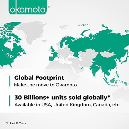 OKAMOTO Okamoto Condom | Ultra Thin Condoms for Men | Thinnest Premium Snug Fit Condoms | Made In Japan | 0.03 mm thin | 003 Realfit (Pack of 2)