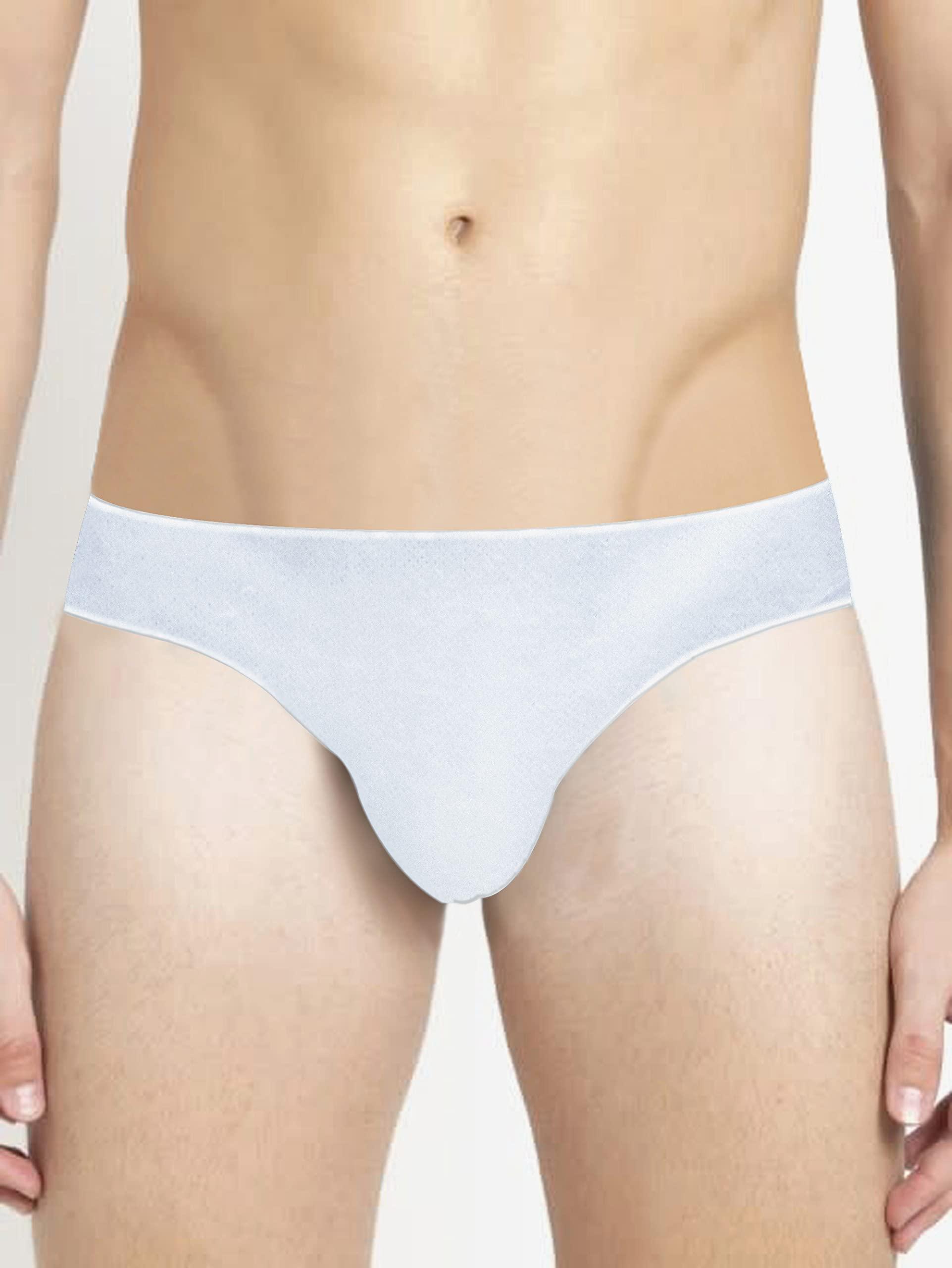 PROWEE Mens Diabetic Care Disposable Underwear Ideal for Travel, Spa, Surgeries, Hospitals (Pack of 5) (XS) White