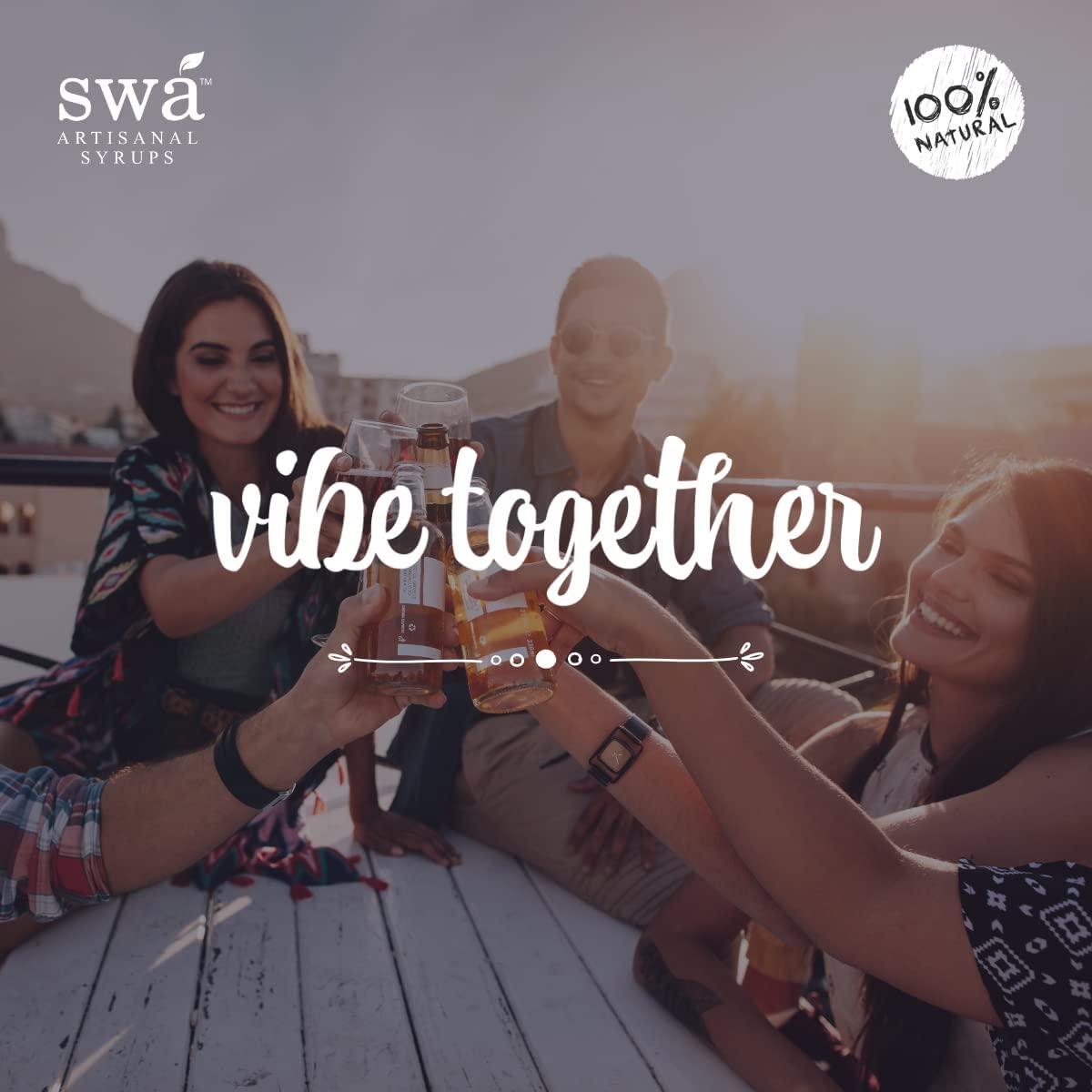 Swa Artisanal Syrups Swa Artisanal Syrups - Vodka Cocktail Mixer Combo, 100% Natural, Makes 24-30 Drinks - Pack Of 2 Syrups (250Ml X 2), Liquid