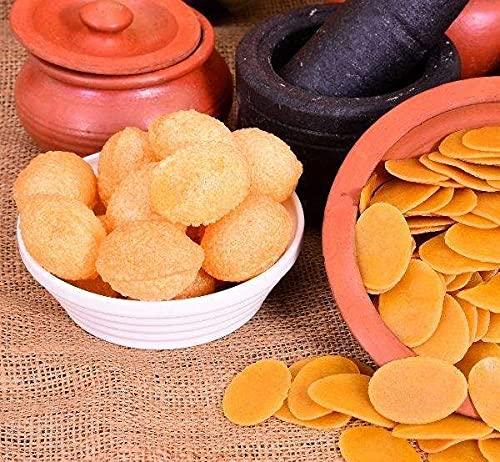 Kri N Sha Ready to Fry Dry GolGappa/Pani Puri Papad/Panipuri Papad - Whole Wheat Golgappe 250 gm