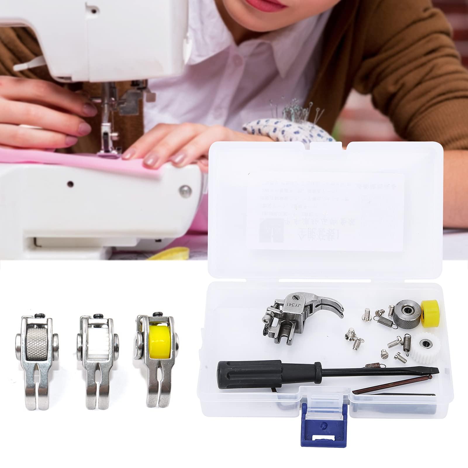 cigemay Roller Presser Foot, Presser Foot Tool Kit Walking Foot Almighty Replacement for Beginners