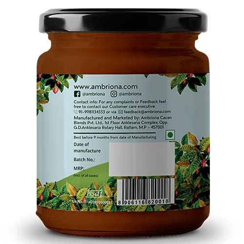 AMBRIONA Ambriona Vegan Almond Butter with Dark Chocolate | Gluten Free | Keto Friendly | 100% Natural | No Palm Oil | Healthy Chocolate Spread | 50% Almond Content | 200gm