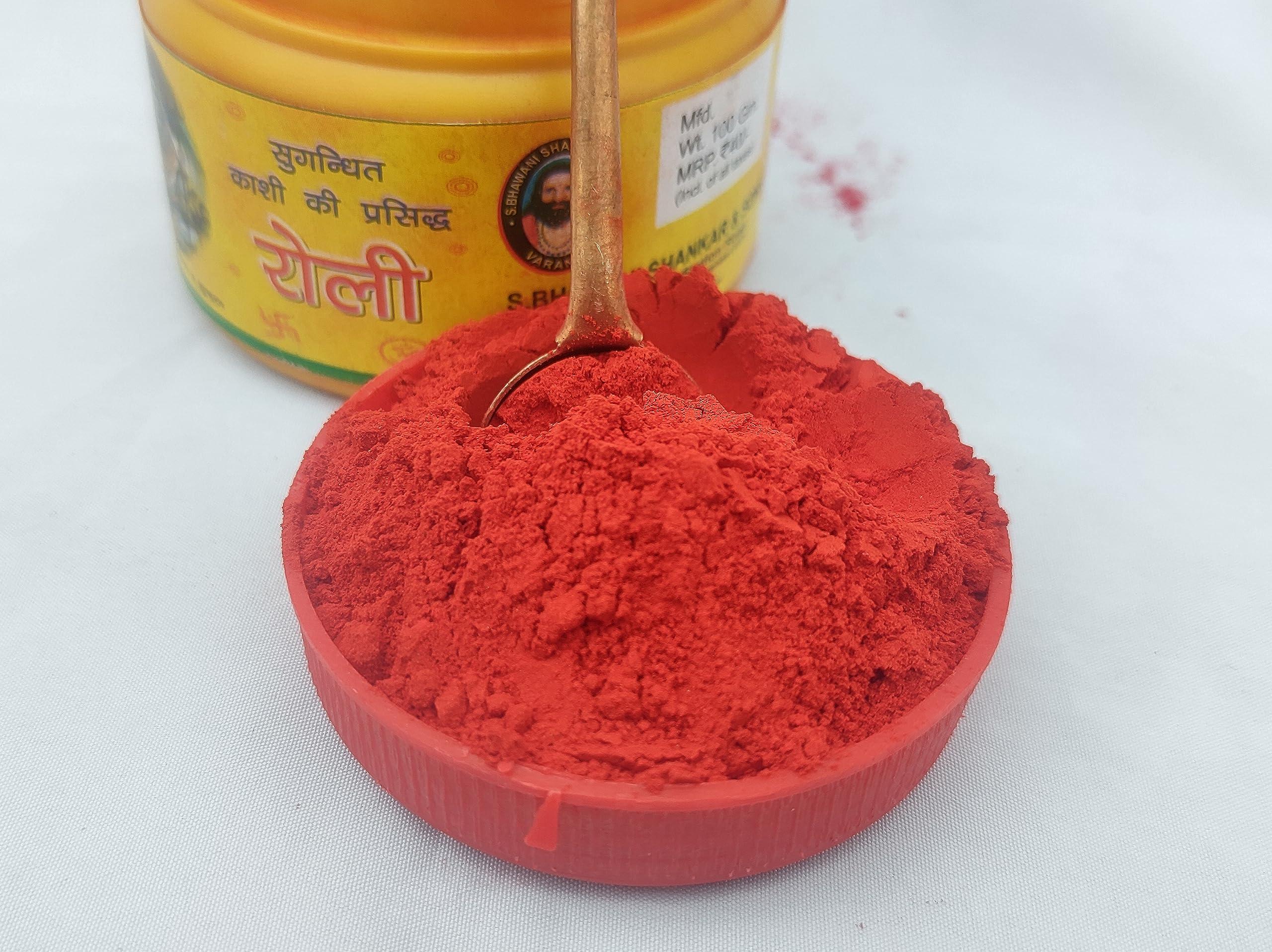 DEV POOJA STORE DEV POOJA STORE Natural & Pure (Roli) kumkum for Pooja and Tilak Roli for Puja | Kumkum Roli Powder | Pure KumKum for Tilak, Home, and Temple 100 Grams