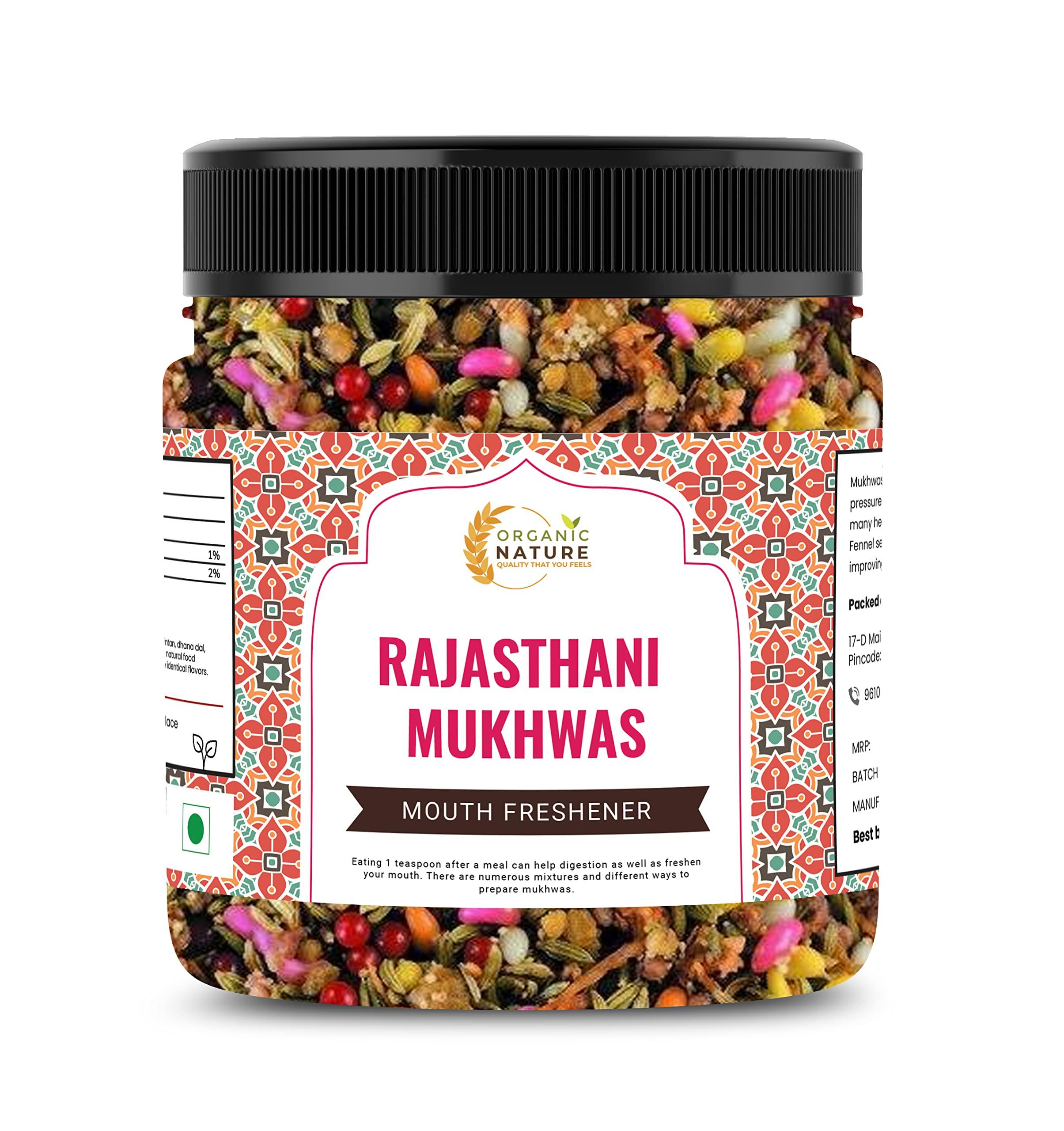 ORGANIC NATURE Organic Nature Homemade Rajasthani Mukhwas Royal Mukhwas (Jar Pack) (300 Grams (Pack of 1 of 300 Grams))