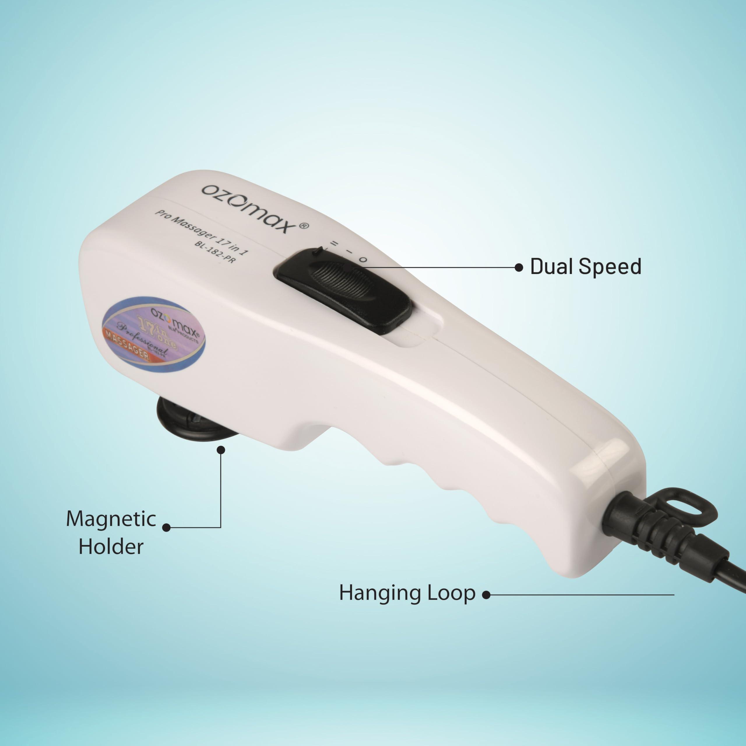 Ozomax OZOMAX Pro Massage Apparatus 17 in 1 - Advanced Relaxation & Relief System with 17 Attachments