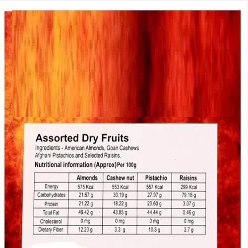 SFU E Com SFU E Com Dry Fruit Gift Hamper With Golden Box And Raisin, 2Pcs. LED Diya | Ideal for Rakhi, Diwali and Festive Gifting | Dry Fruit Hamper For Corporate Gifts, Family, Friends, New year | 077