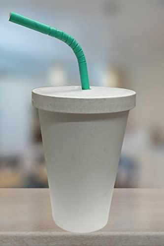 Wiies Straw 7 mm Pack of 50 Pcs Bend Paper Straw 7.5 inch Ecofriendly Straws Aqua Fancy Straws for Drinking Juice Party Straw Pack Paper Straws for Drinking Juice Disposable Paper Straw