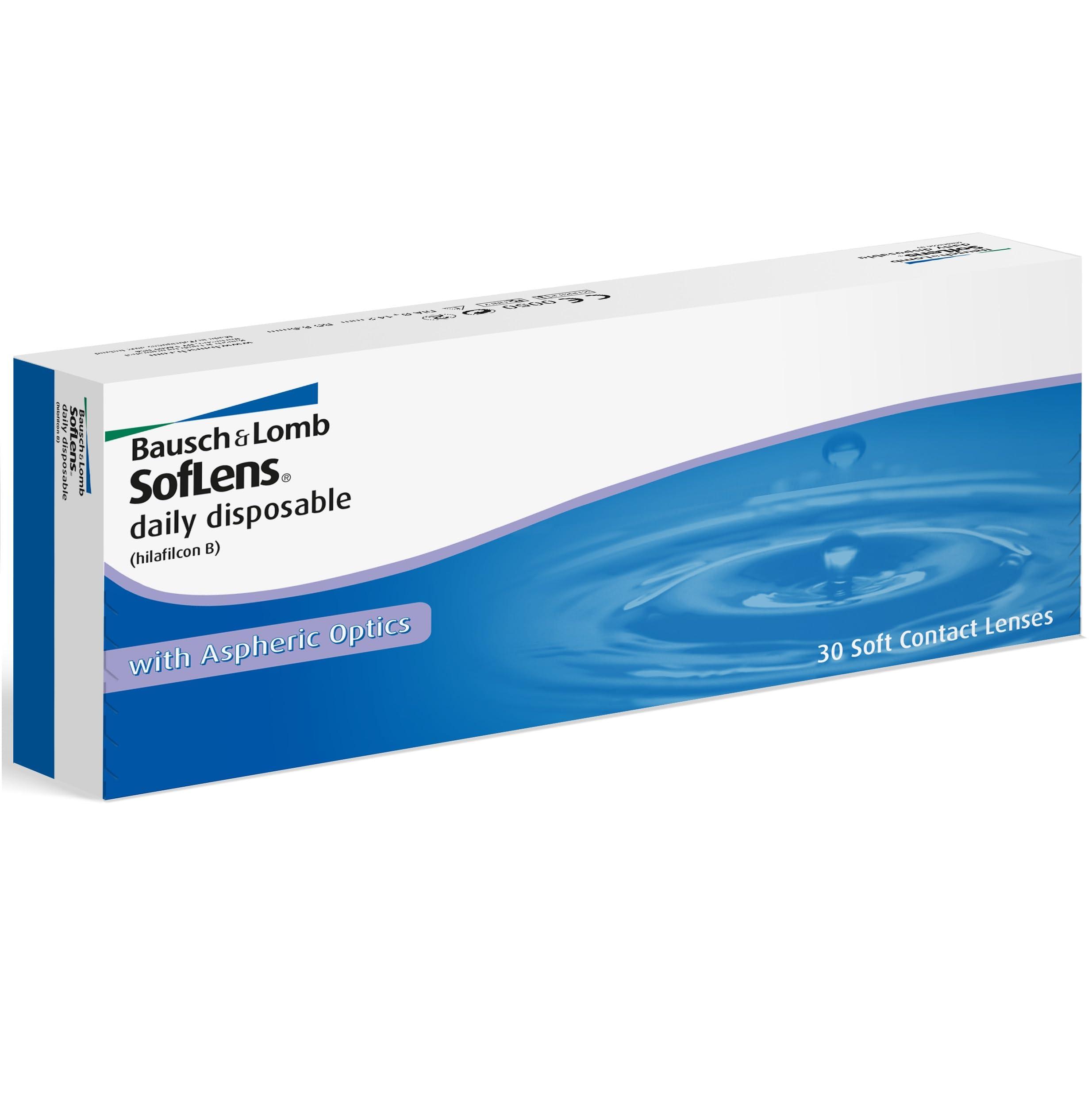 Bausch & Lomb SofLens Bausch + Lomb Daily Disposable Contact Lens (30 Lens Pack -6.00)