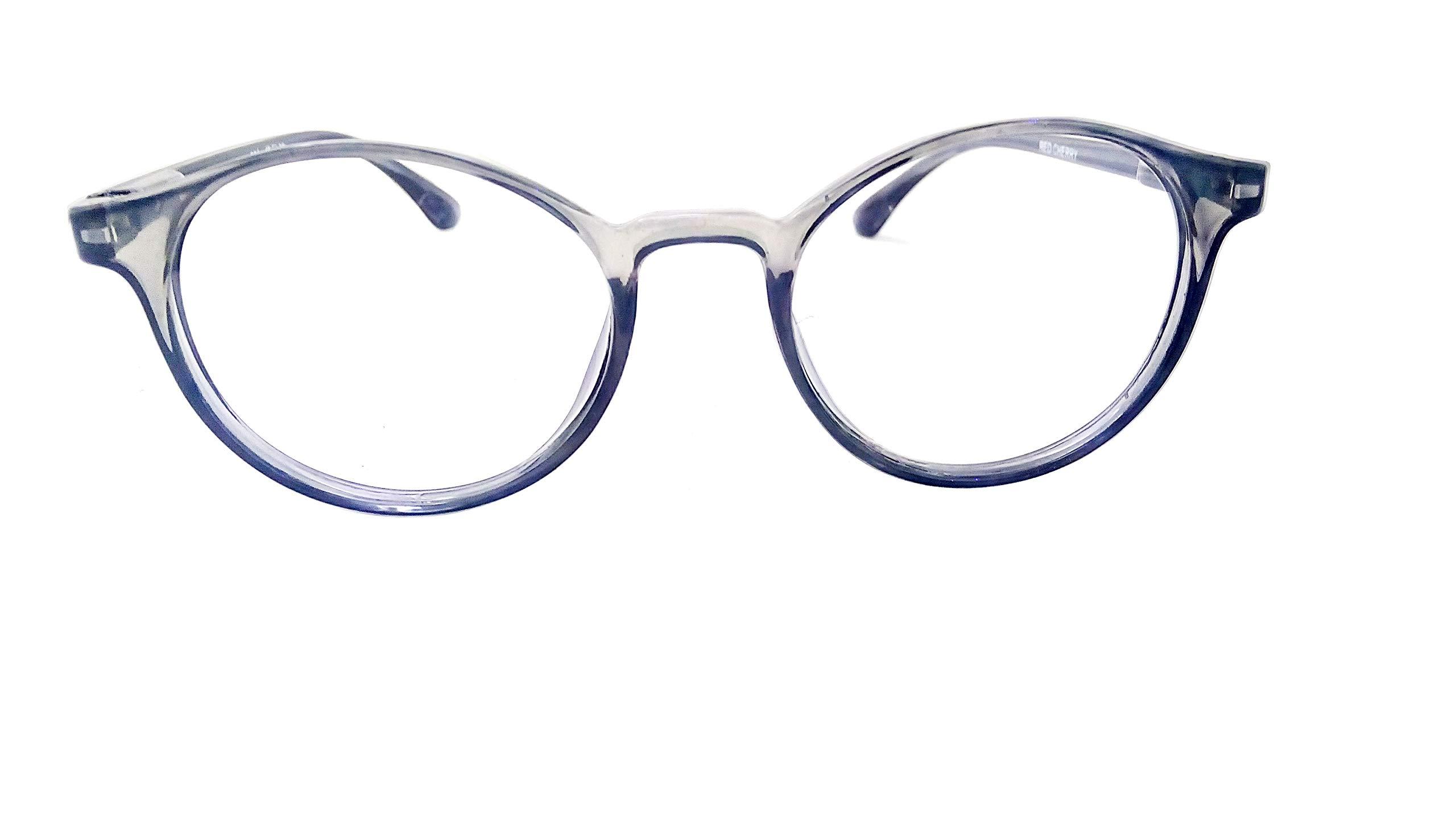 N Specs N Specs Anti Reflective Glasses Grey Coloured TR Fully Light Weight Ovel Type Unisex Frame With Zero Power Reflection Free Computer Glasses (Green Anti Reflected Glass)