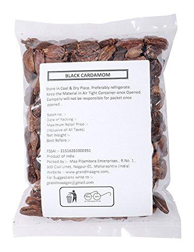 Grandmaa Agro Grandma Agro Black Cardamom, 400 Grams (200g + 200g) (Pack of 2)