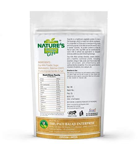 NATURE'S Precious Gift NATURE'S Precious Gift - Soy Milk Powder - Vanilla Flavor [Vegan | Non-GMO | 25% Protein] Powdered Milk - 500 GM