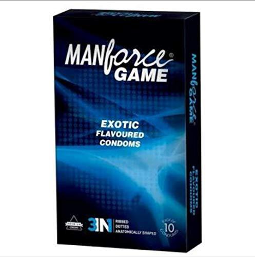 Manforce Manforce Game 3 In 1 Ribbed Dotted Contoured Condoms (10 * 4=40PCS)+ jasmin dotted condom (10 * 1=10pcs) 50pcs