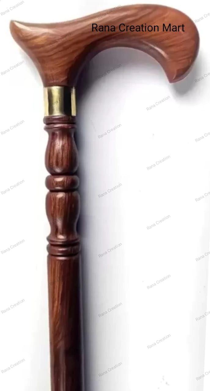 Rana Creation Mart Rana Wooden Walking Stick in taar Design for Old Men Person People