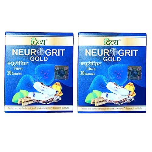 PATANJALI DIVYA PHARMECY DIVYA NEUROGRIT GOLD 20 TAB. - BY SAHU. FOR ALL NEURO PROBLEMS (PACK OF -2)