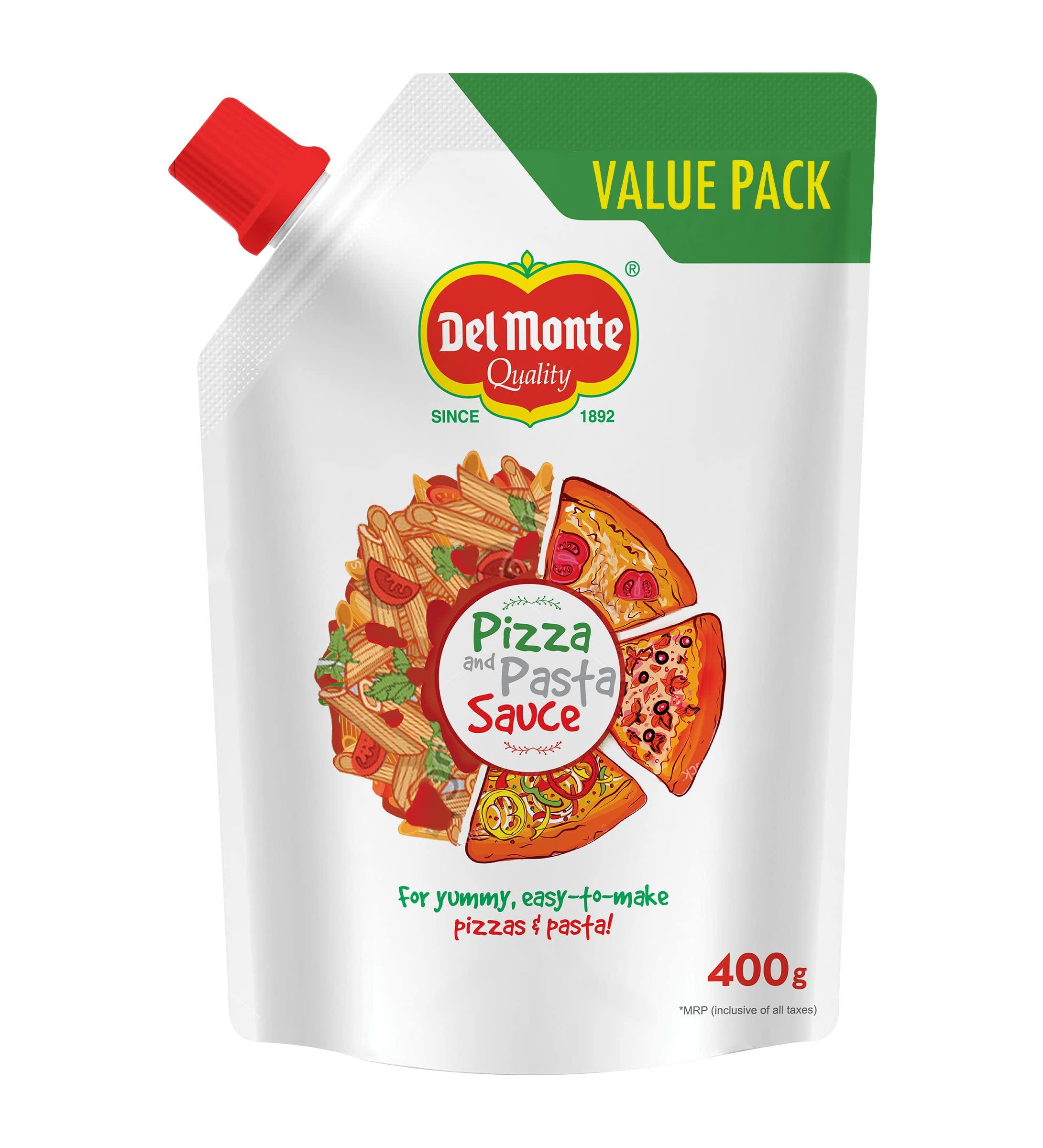 Del Monte Delmonte Del Monte Pizza & Pasta Sauce Spout Pack, 400g & Del Monte Tomato Ketchup - Classic Blend, 950g