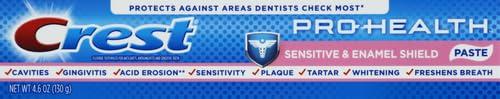 Crest Crest Pro-Health Sensitive And Enamel Shield Toothpaste, 4.6 Ounce