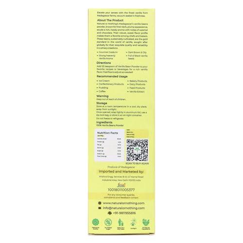 Natural or Nothing Gourmet Vanilla Beans from Madagascar | 40 Grams (8-10 Beans) | Super Premium Grade A+ (15+ cm) Pods | Sticks | For Baking, Extract, Cooking, Ice Cream, Coffee Brewing