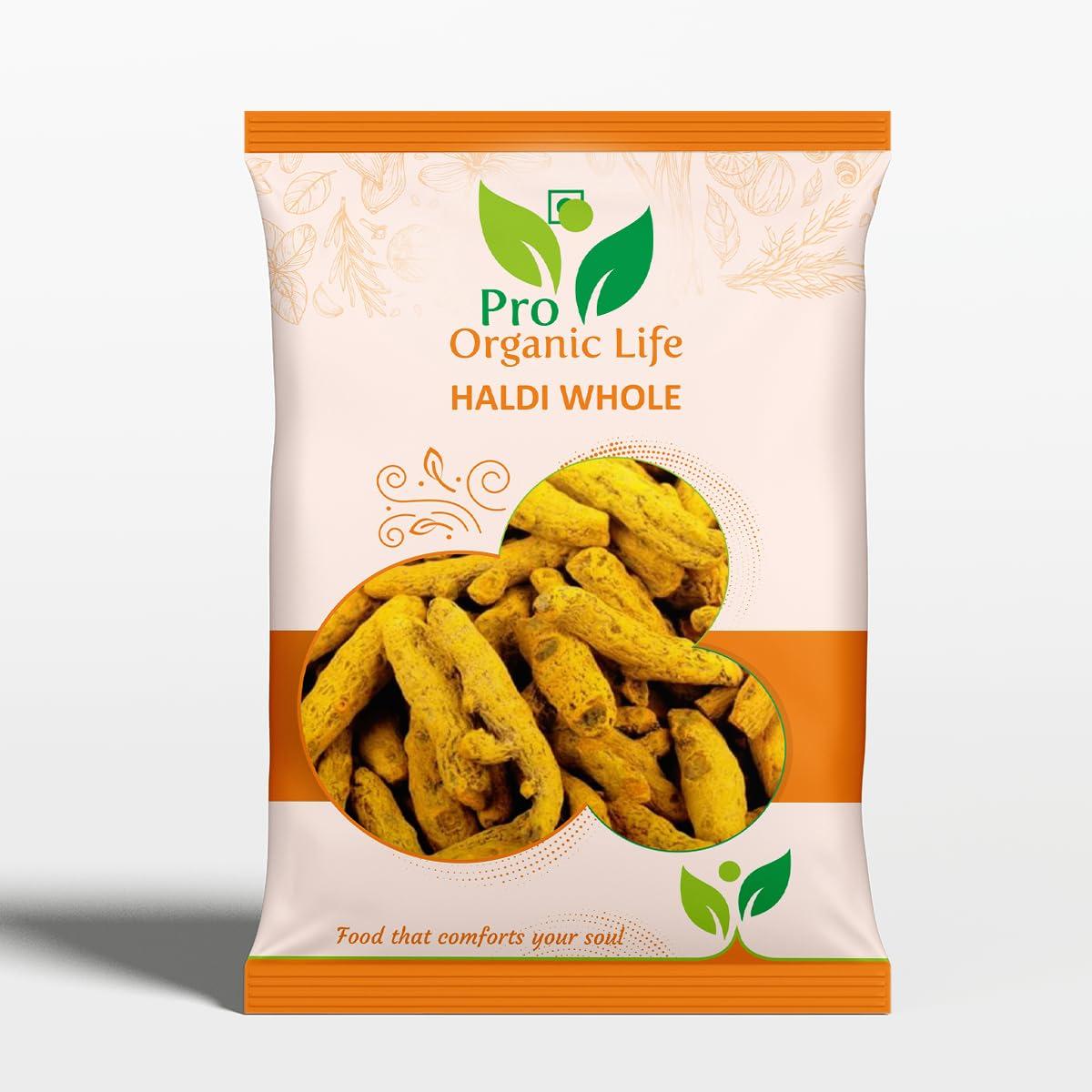 PRO ORGANIC LIFE PRO ORGANIC LIFE Turmeric Whole ( HALDI SABUT ) 450 Grm (8)