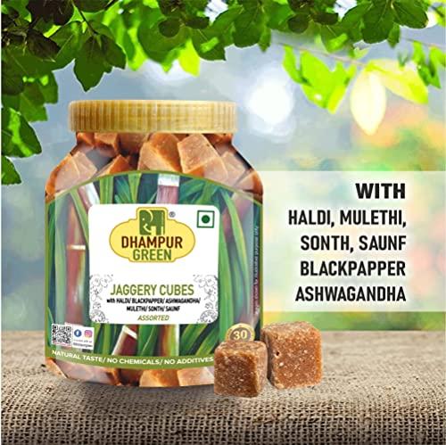 Dhampure Speciality Dhampure Speciality Spiced Jaggery Cubes Gur Cube, Gud ki Dali, 500g | Gur Ki Bheli, Natural Pure Chemical Free Gur Jaggery
