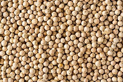 TRH TRH Organic White Pepper Whole, White Peppercorns, Safed Mirch (White Pepper, 400 gm)