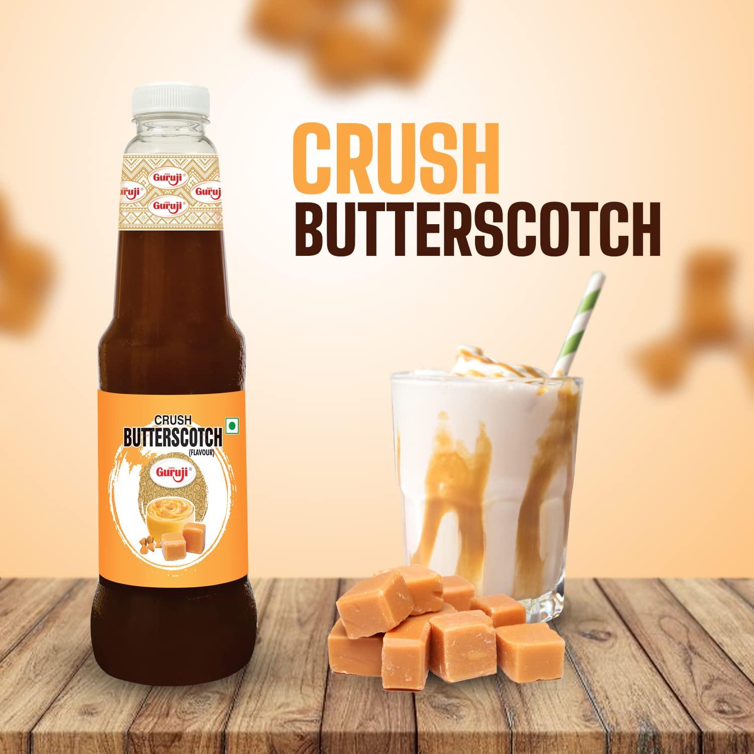 SHREE Guruji Shree Guruji Badam Kesar Dry Fruit Sharbat & Butter Scotch Badam Crush Combo Pack Milk Beverage Refreshing for Summer Syrup Instant Drink (1 Litre)