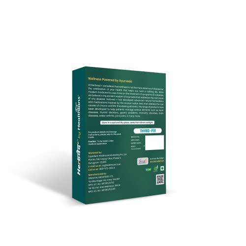 Herb+ by Healthians Herb+ Thyro-Fix | Ayurvedic Medicine for Thyroid | Regulates Hypothyroid And Hyperthyroid | Herbal Supplement- 60 tablets