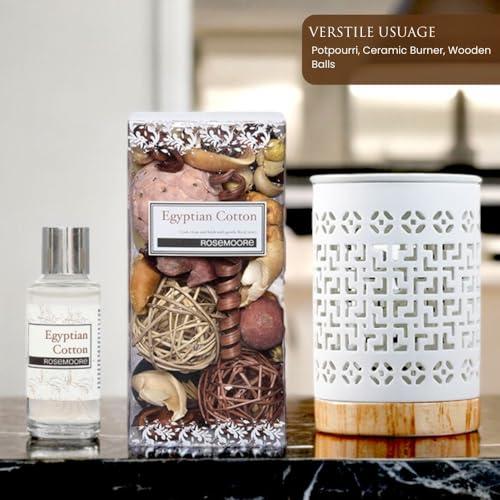 Rosemoore Rosemoore Scented Fragrance Oil for Burner, Electric Diffuser,Potpourri, Home Fragrance, Room Fragrance, Aromatherapy - Egyptian Cotton, 15ml (Pack of 2)