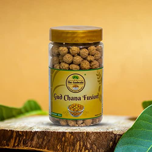The Gudwala The Gudwala GUD CHANA FUSION | Pure Natural Gud Chana Snack (Pack of 2, 180g each) | Healthy, Organic & Tasty Jaggery Snack| No Additive No Preservative