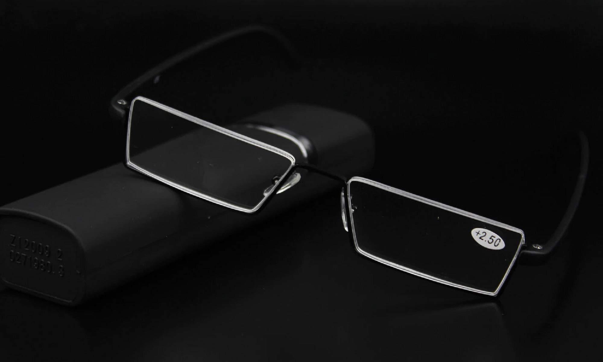 AUGEN Augen Unisex Reading Glasses Blue Cut Anti-Glare Near Distance Rectangular Half Frame (Combo, 3.50), Multicolor (VI-RG-105-Combo+3.50)