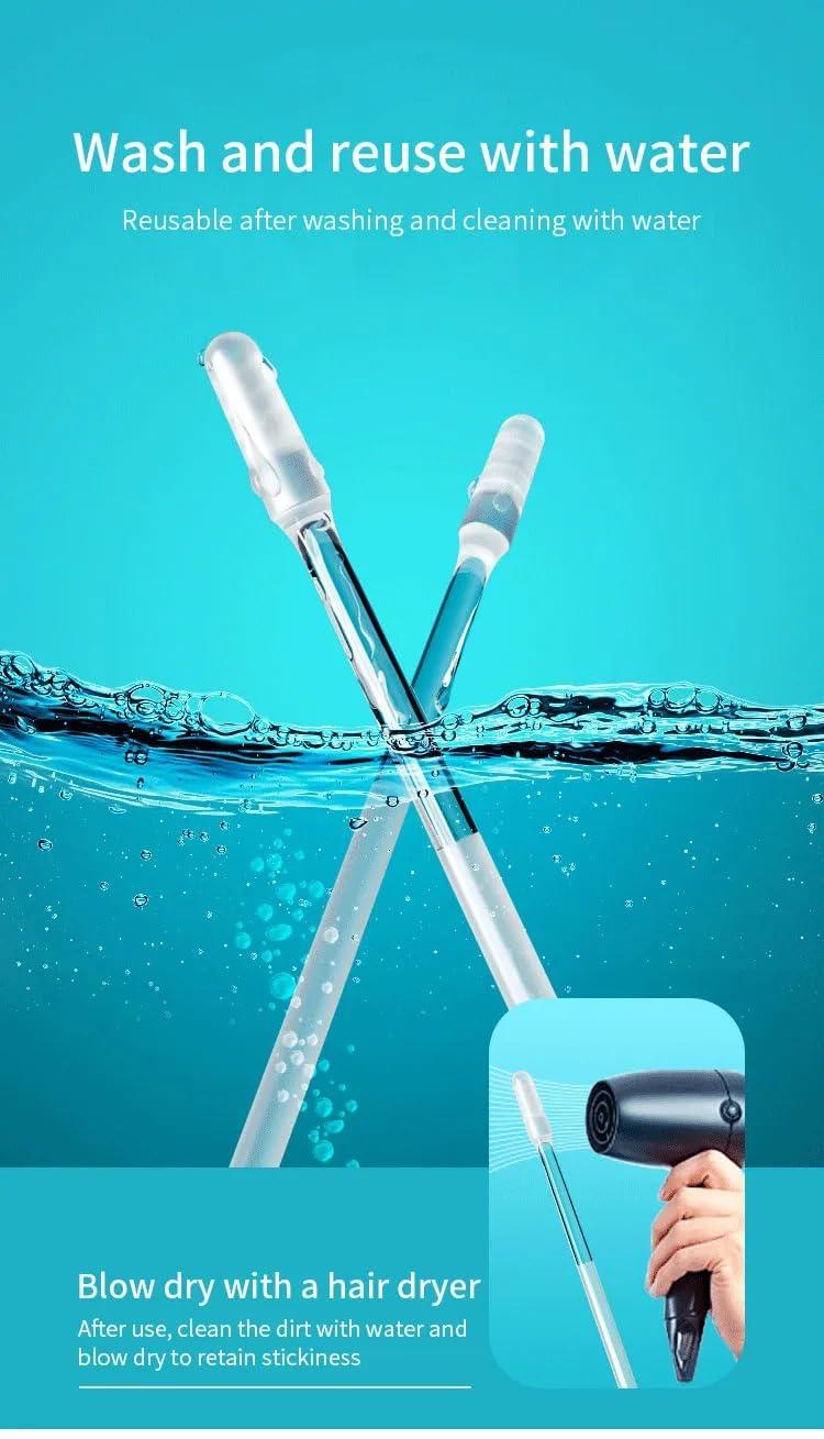 Deoxys Deoxys 24Pcs/box Disposable Sticky Ear Swabs Pick Reusable Ear Cleaner Soft Silicone Ear Wax Removal Tool For Olders Adult Kid(2 pack)