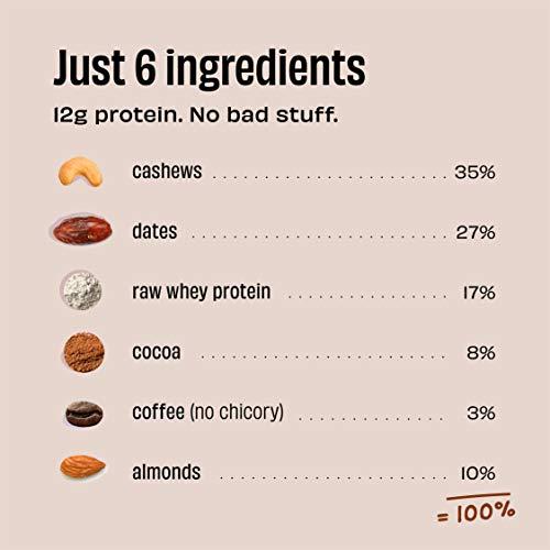 The Whole Truth The Whole Truth - Protein Bars | Coffee Cocoa | Pack of 6 x 52g each | No Added Sugar | No Preservatives | No Artificial Sweeteners | No Gluten or Soy | All Natural Ingredients