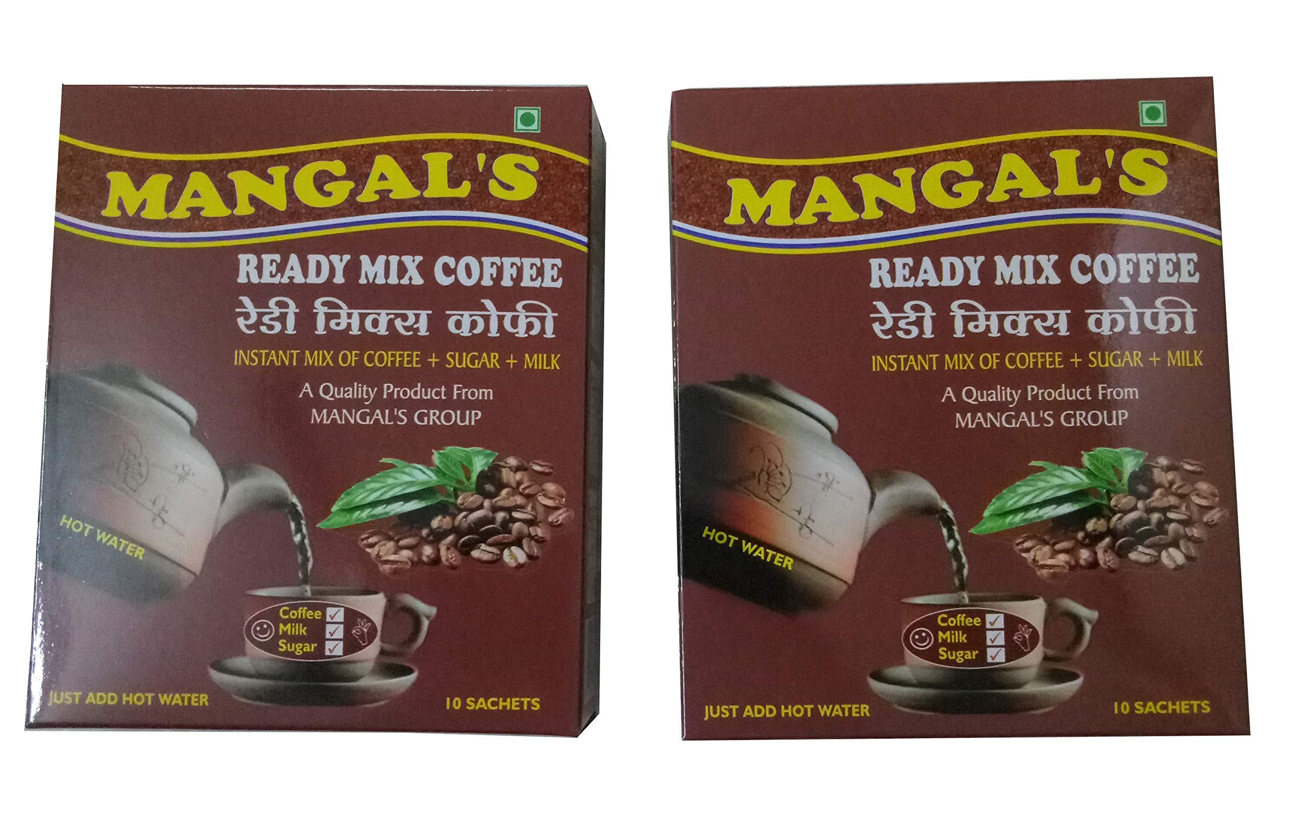 A.MANGALS A.Mangals Readymix instant Coffee -(Sugar+Milk+Coffee) | Experience Intense Coffee Taste | Flavourful Coffee Powder | Pack Of 2 (individual sachet packs)