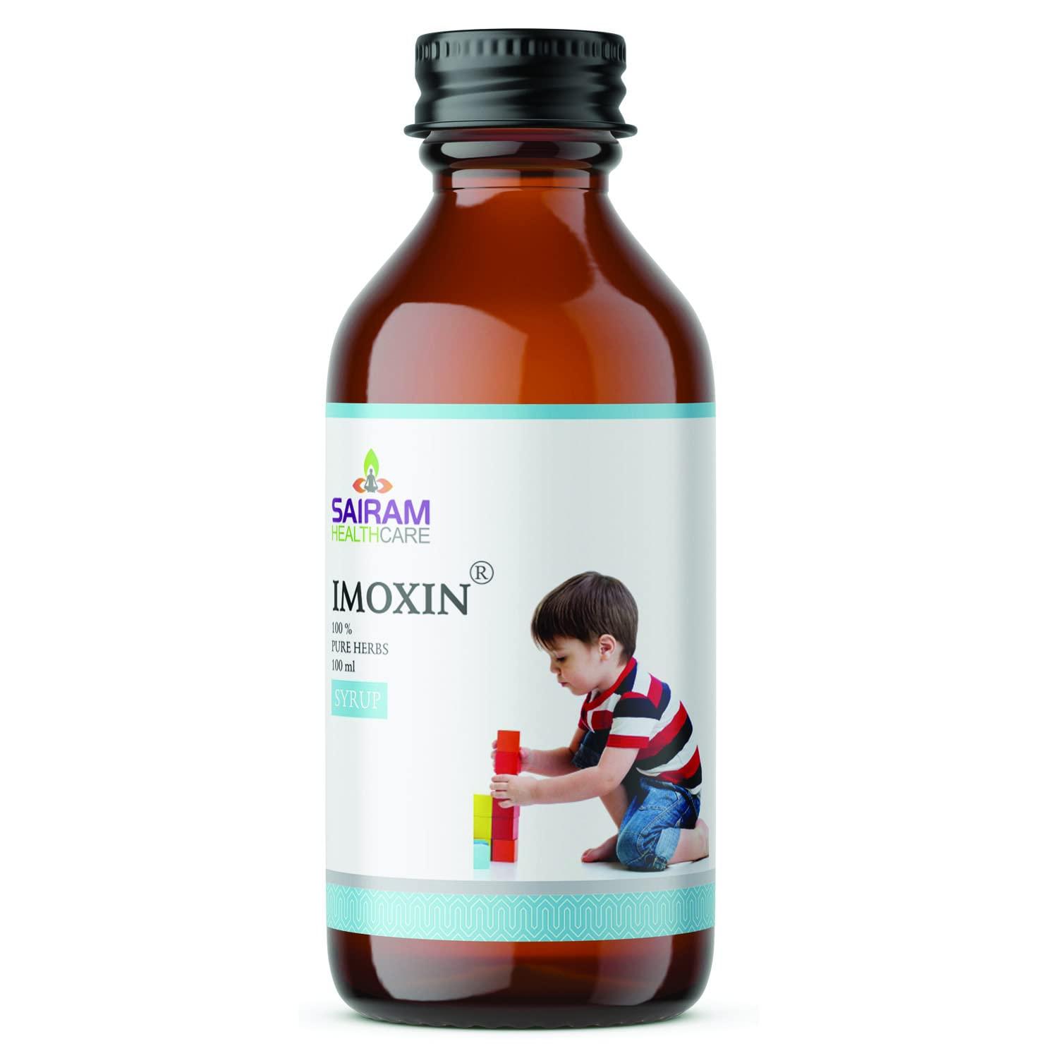 IMOXIN Imoxin Kids Syrup 100 ml - Immune Booster Supplements - Ayurvedic Medicine for Acute Immune Deficiency, General Debility & Recurrent Infections - Immunity Boosters for Kids -100% Pure Natural Herbs