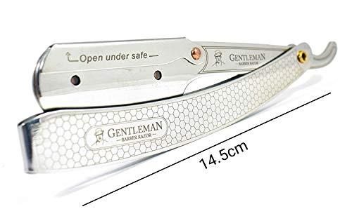 Fortive Fortive Gentlem Shaving Razor Stainless Steel Straight Edge Barber Razor For Men Well Balanced Sliding Style Weight (FREE Blade Inside)