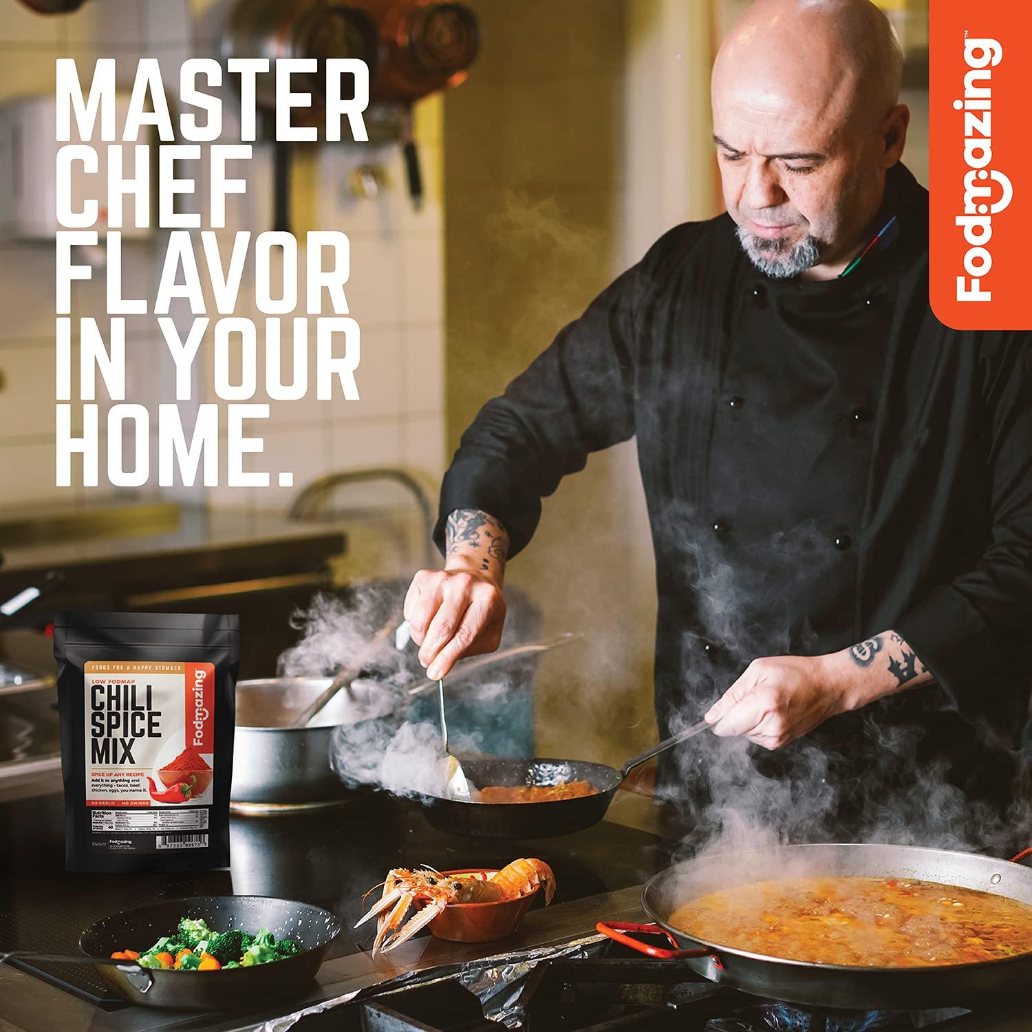 Fodmazing Fodmazing, Low Fodmap Spice Mix, Chili Spice Mix, No Onion, No Garlic, IBS Friendly, Non GMO, Gluten Free, Great for Food and Snacks (16 Servings)