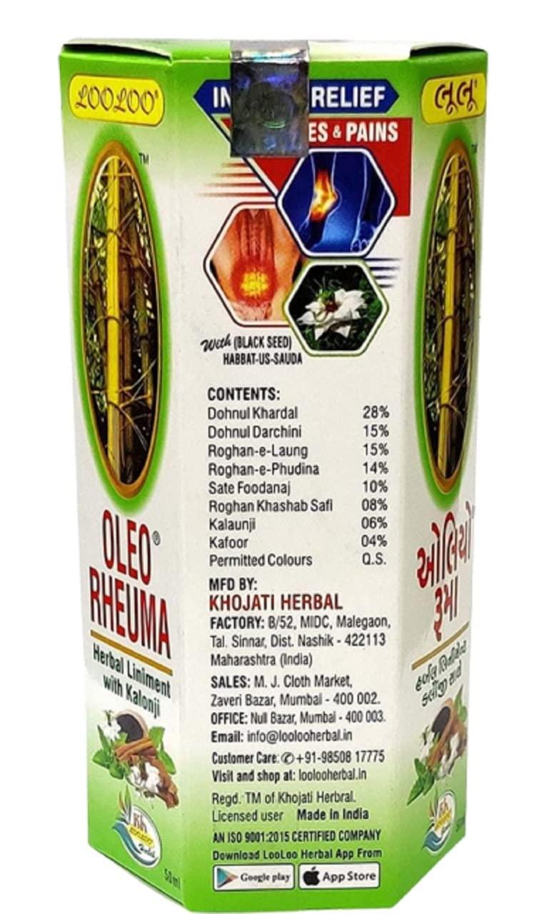 GH GH Looloo Oleo Rheuma Herbal Liniment With Kalonji Pain Relief Oil, 100 ml, Pack of 2