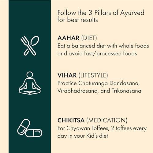 DR. VAIDYA'S Dr. Vaidya\'s Chyawan Toffees | Chyawanprash For Kids | Helps Boost Immunity & Improves Digestion | Contains Amla & Giloy | (75 Toffees Each) Pack of 1