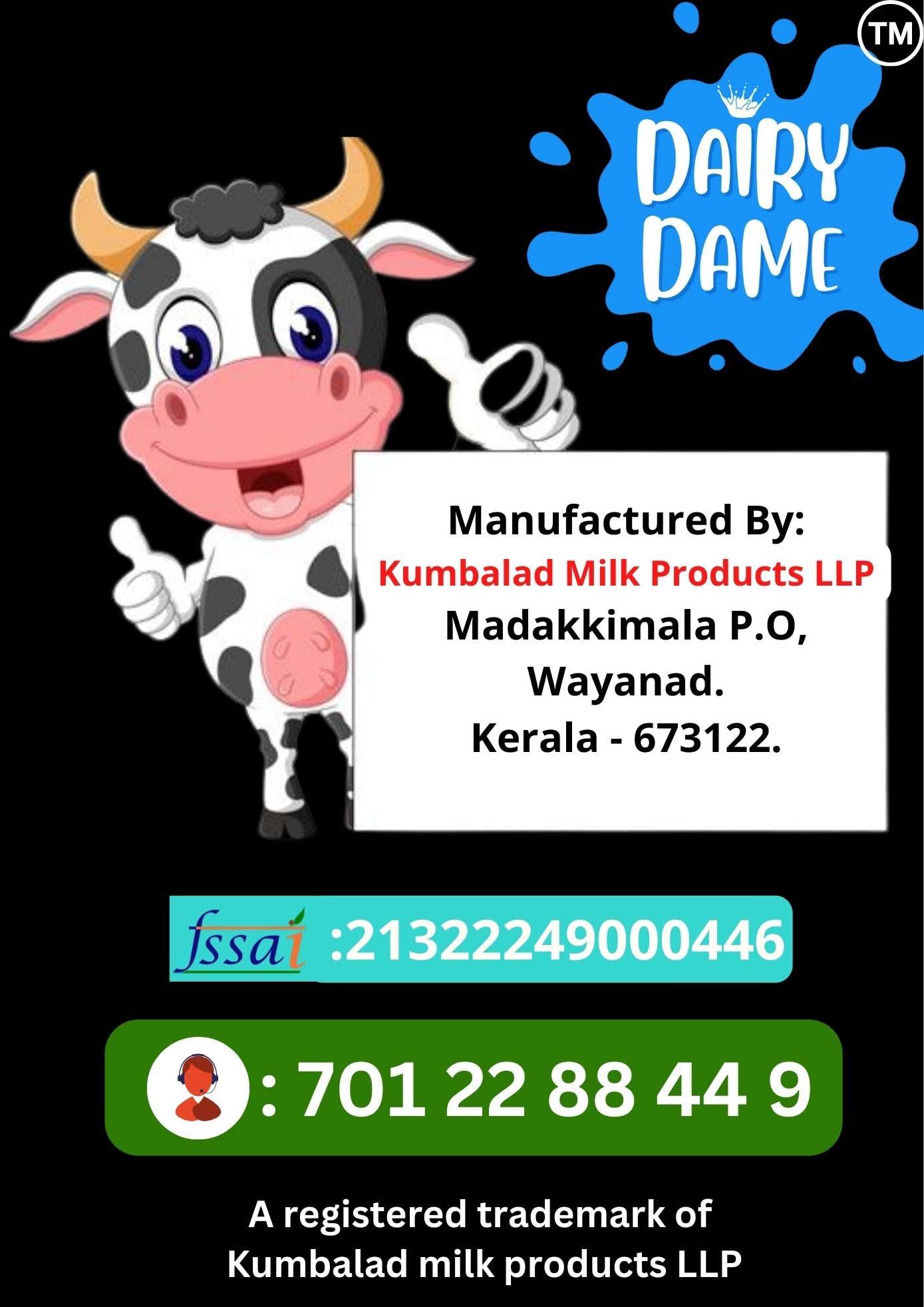 Dairy Dame Dairy Dame Traditional Cow Ghee | 500 ml | Lab tested for purity | Cultured From Curd | Farm Fresh | From 100% Pure Cow Milk | Curd-Churned Bilona Ghee | Glass Jar