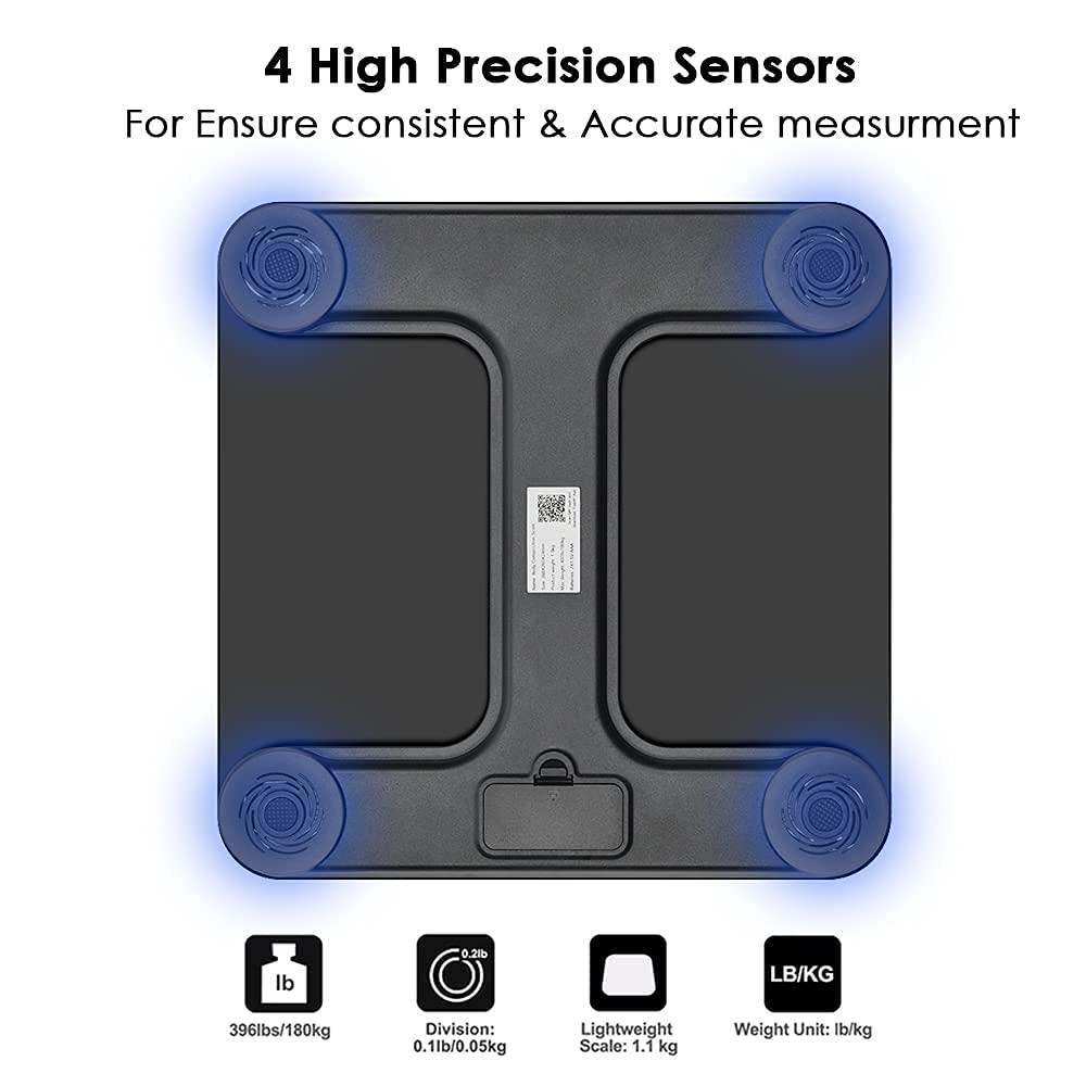 ACTIVEX ActiveX (Australia) Ivy+ Bluetooth BMI Digital Body Weight Scale | Super Bright LED | Free ActiveX App | Batteries included | Not A Body Fat Scale |Black