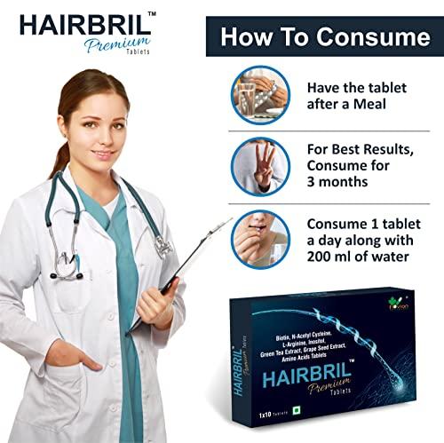HAIRBRIL HAIRBRIL Healthy Hair Supplement 30 Tablets (Pack Of 3), 0.07 Kilograms