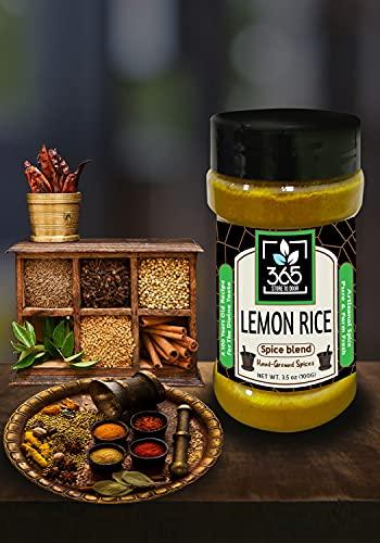 365 STORE TO DOOR 365 STORE TO DOOR Indian Spice - Lemon Rice Masala, 100 gm | Homemade Powdered | for Healthy Cooking | Ready to use | All Seasonings Spices | Pure & Hygiene | Spice Mix – Pack of 1