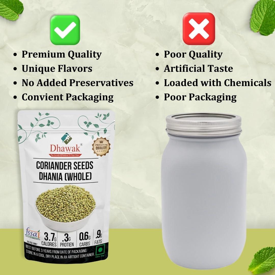 DHAWAK Dhawak Coriander Seeds Whole - 700 GMS. | Dhaniya Seeds | Sabut Dhania | Whole Dhania Seeds | Dhania Whole