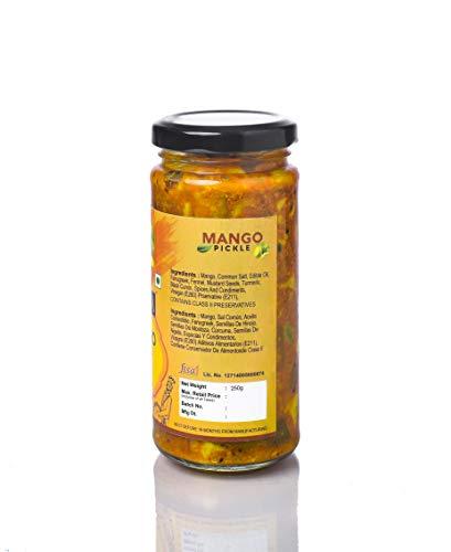 DELICASIA DELICASIA Gold Mango Pickle 250 gm Brand of SR's. Indian Flavor. NO Artificial Color and Flavors. Gluten Free. 77 Years of Trust