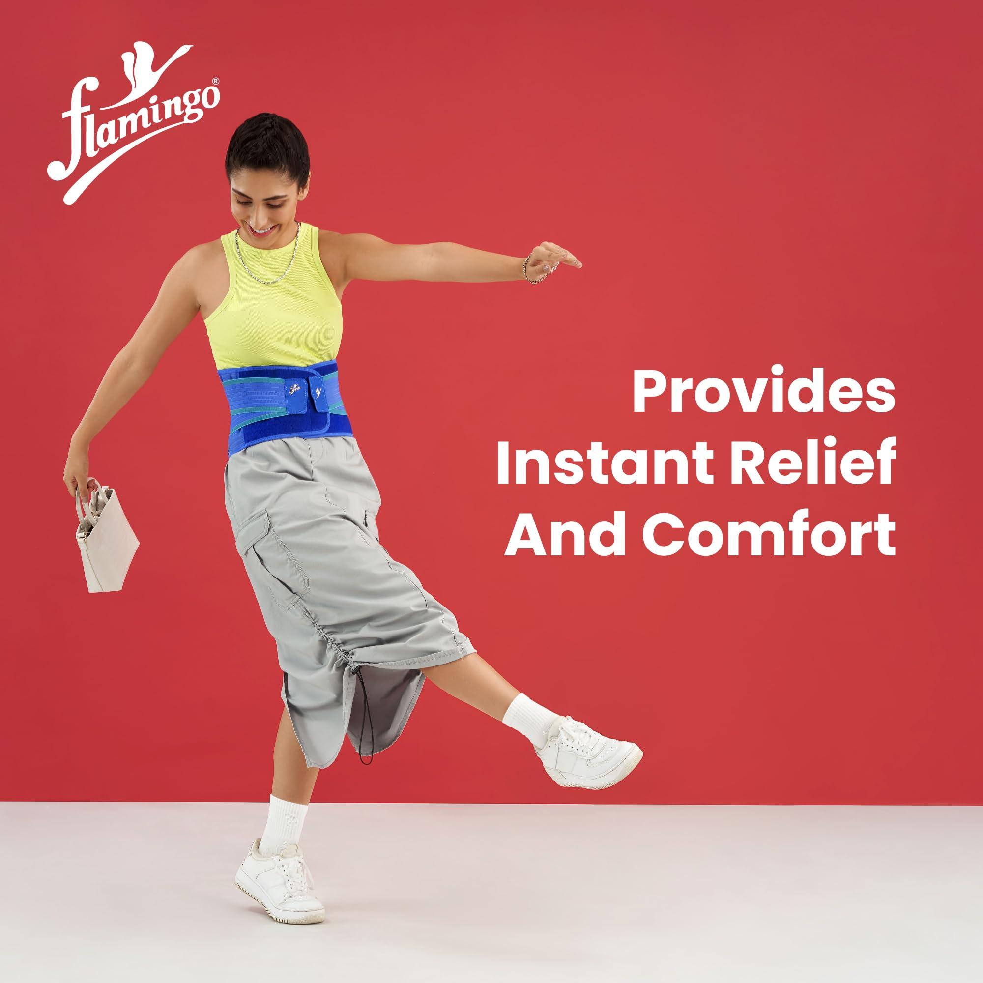 Flamingo Flamingo Premium Lumbar Sacro Support (L.S.Belt), Blue (L)