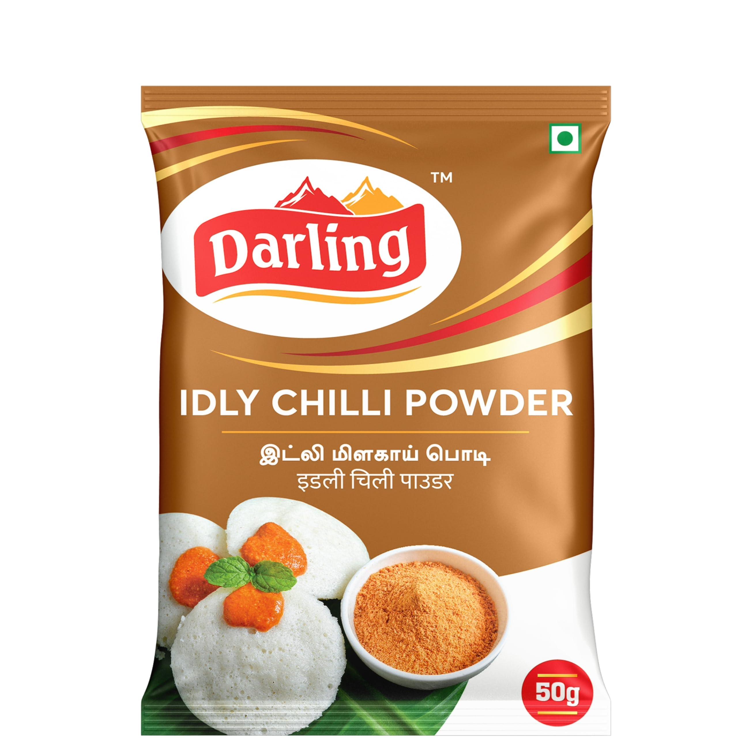 Darling Darling Idli Chilli Powder 500g (Pack of 10, Each 50G)| Idly Molaga Podi | No Added Preservative |